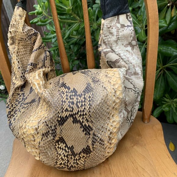 Vintage Python Hobo Bag Christian Dior Zipper - Picture 6 of 9